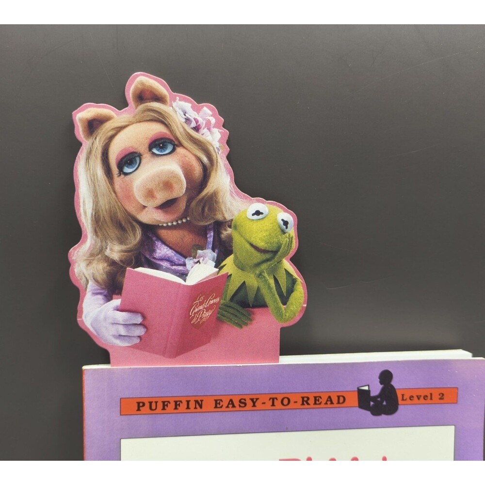 Vintage Miss Piggy Kermit The Frog Hallmark BOOK LOVERS Diecut Bookmark 1980
